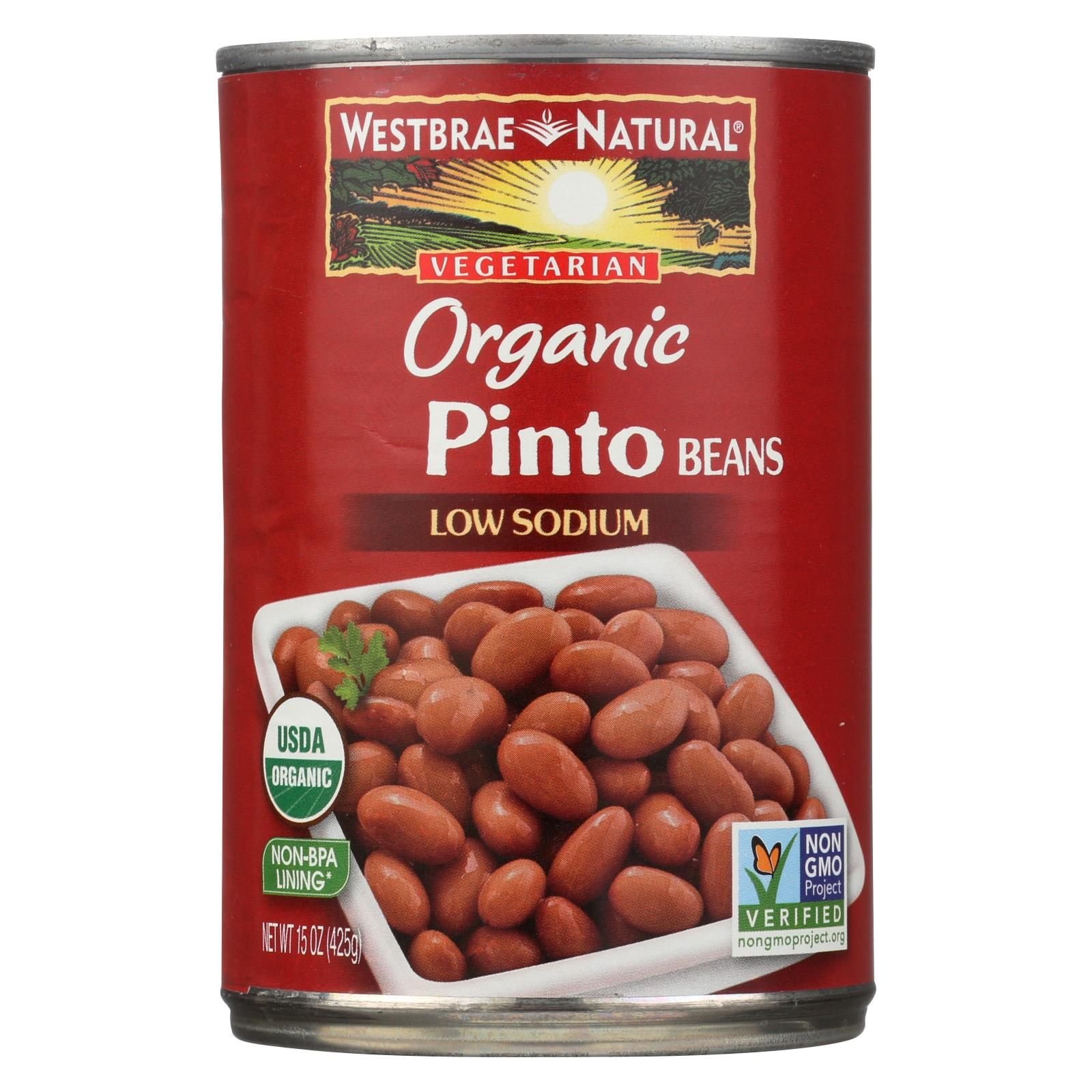 Westbrae Foods Organic Pinto Beans - Case Of 12 - 15 Oz(D0102H5Wmbj)