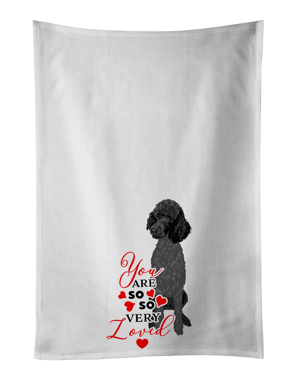 Poodle Design Kitchen Towel Set Of 2 Decorative Black And White_voghion.com