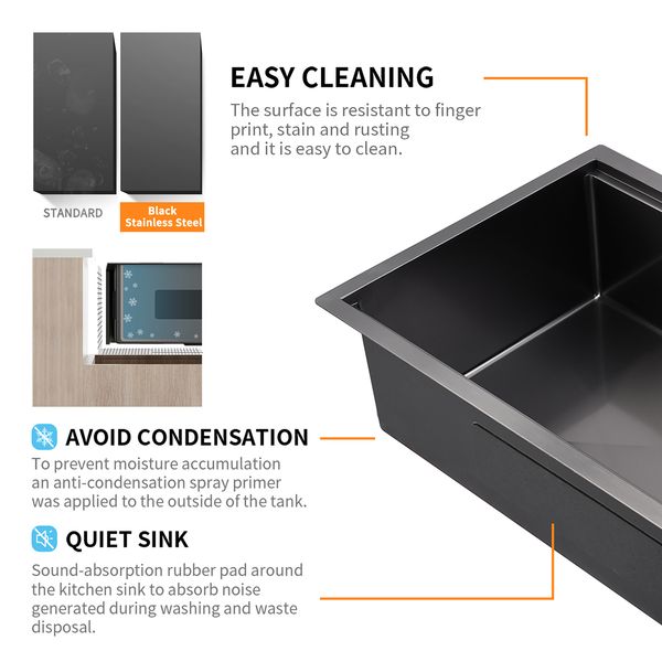 dropship Factory Directly Multi-functional OEM Handmade SUS 304 Stainless Steel Undermount Kitchen Sink Workstation