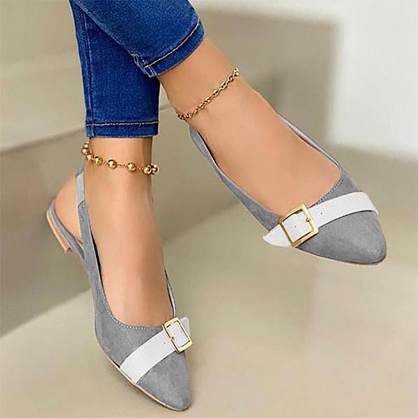 dropship Women's Ballet Flats Loafers Autumn Flat Shoes for Women Pointed Toe PU Slip on Shallow Casual Mixed Color Ladies Shoe