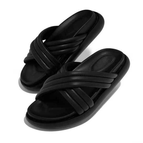 dropship Women's Slippers Silk Soft Platform Ladies Slides Shoes 2022 Summer Fashion Thick Bottom Female Slipper Woman Flip-flops