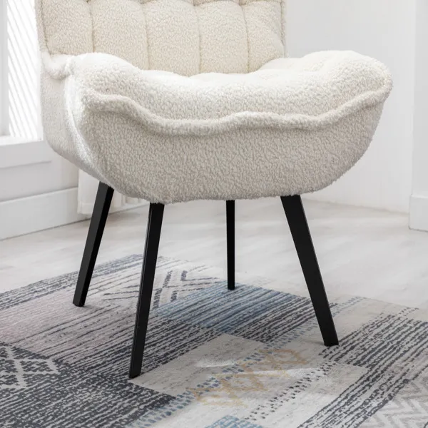 Large discount white armchair