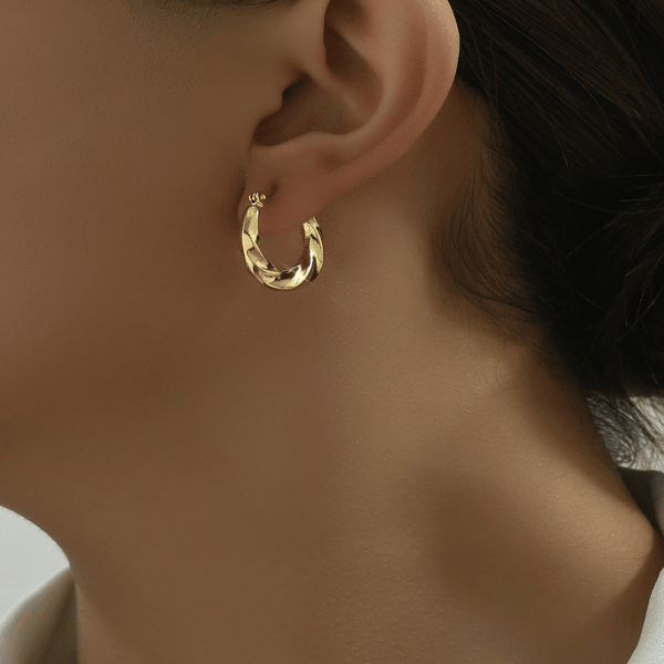 A pair of light luxury and gorgeous temperament, versatile and set with zircon copper earrings, metallic copper material gift-10