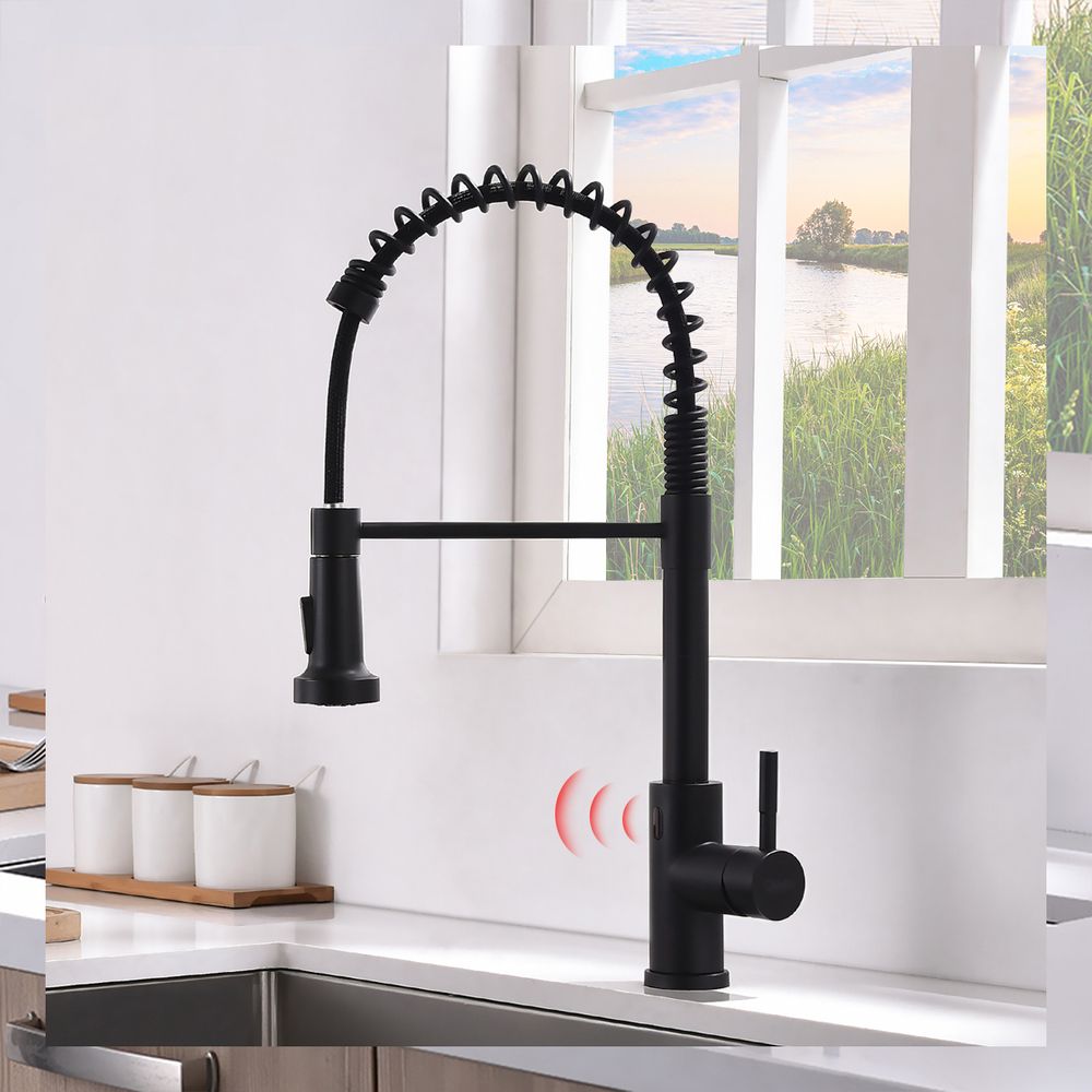 dropship Touchless Kitchen Faucet,Hands Free Automatic Smart Kitchen Faucet Black Smart Kitchen Faucet