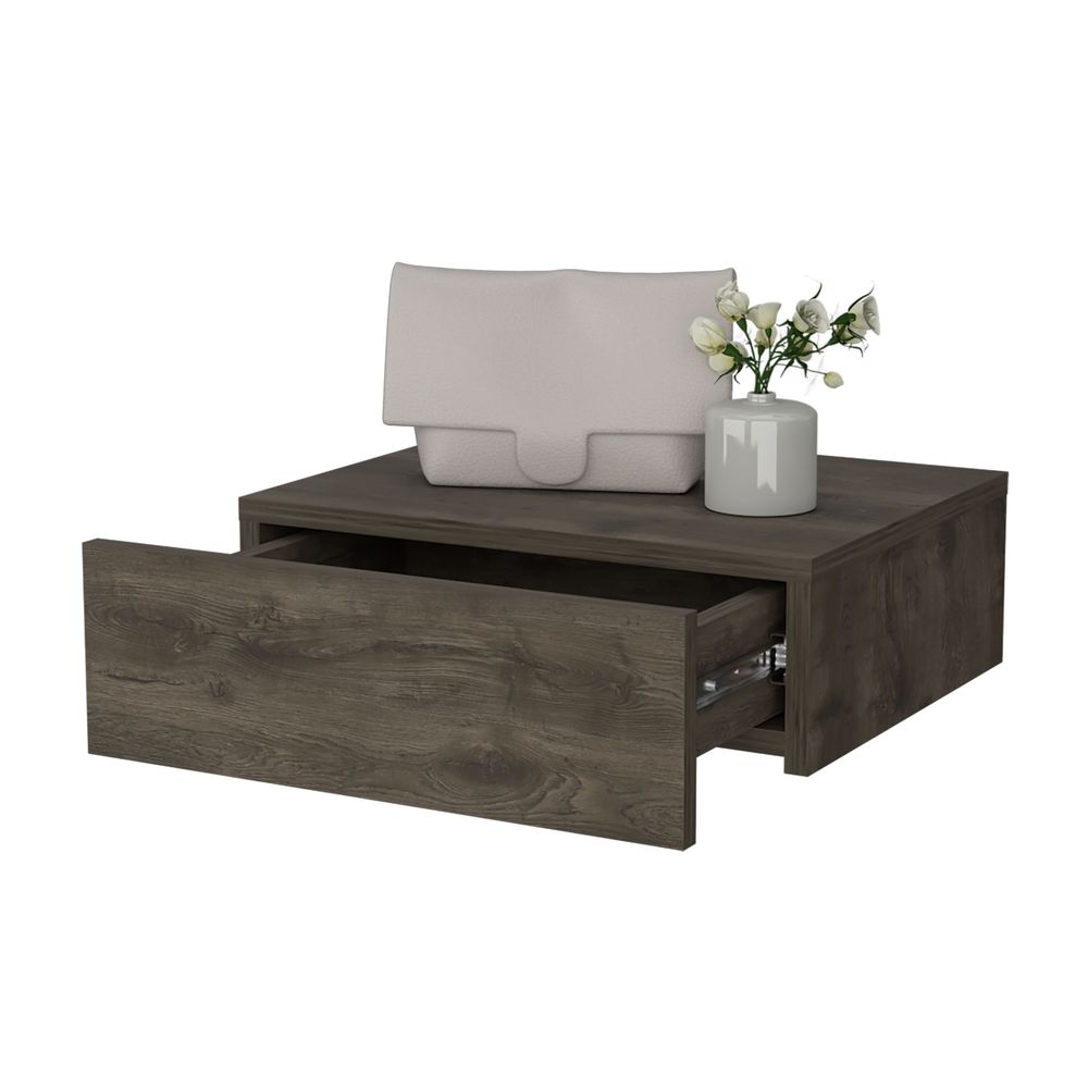 dropship Vienna Floating Nightstand, Sleek Wall-Mounted Design with Spacious Drawer Storage