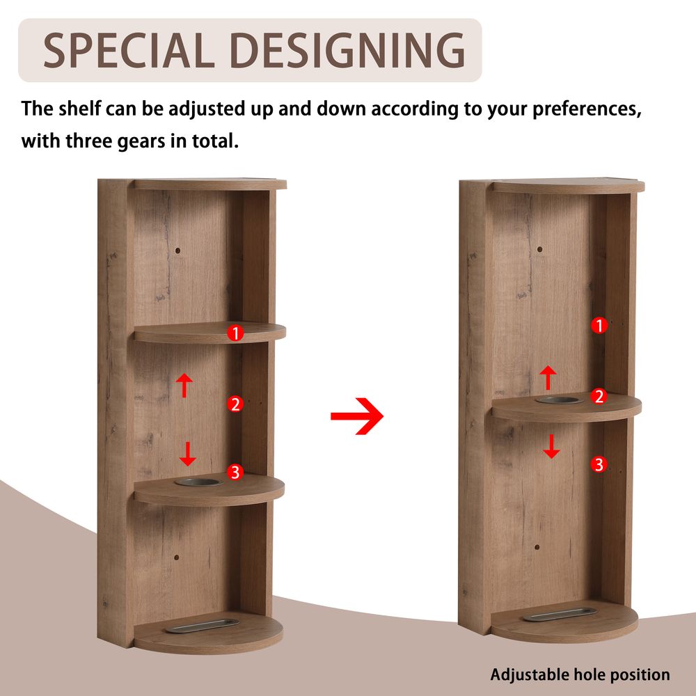 dropship 12" Bathroom Wall-Mounted Storage Rack, Float Mounting Design,(KD-Packing)