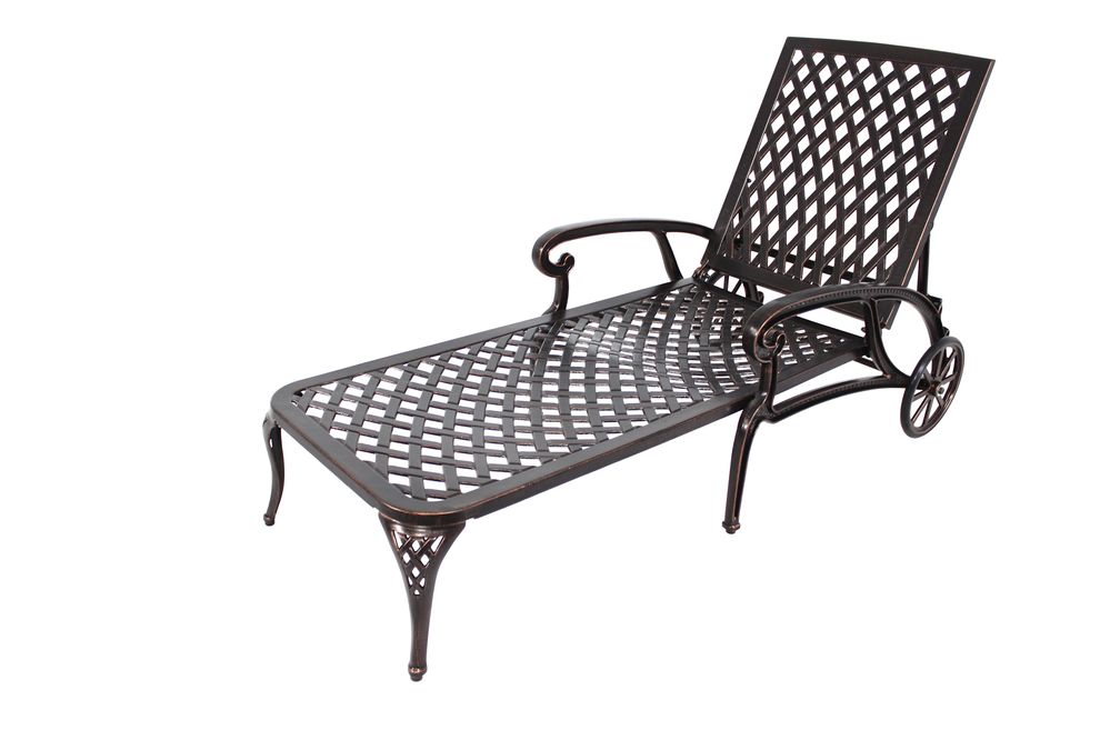 dropship Aluminium Cast lounge chair 1pcs brown