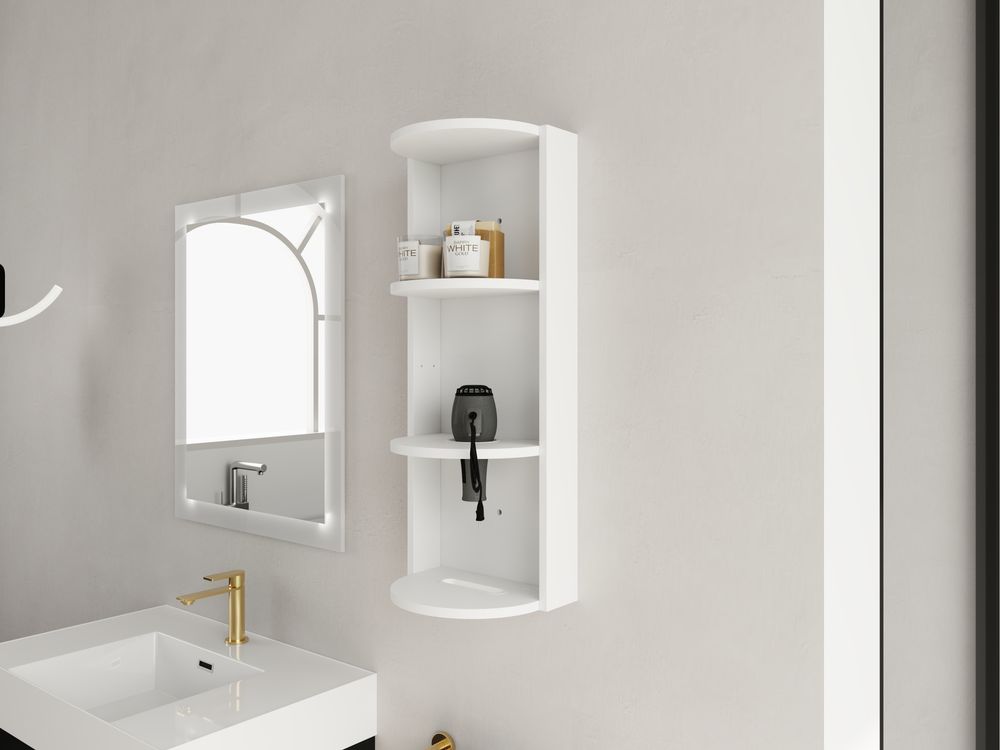 dropship 12" Bathroom Wall-Mounted Storage Rack, Float Mounting Design,(KD-Packing)